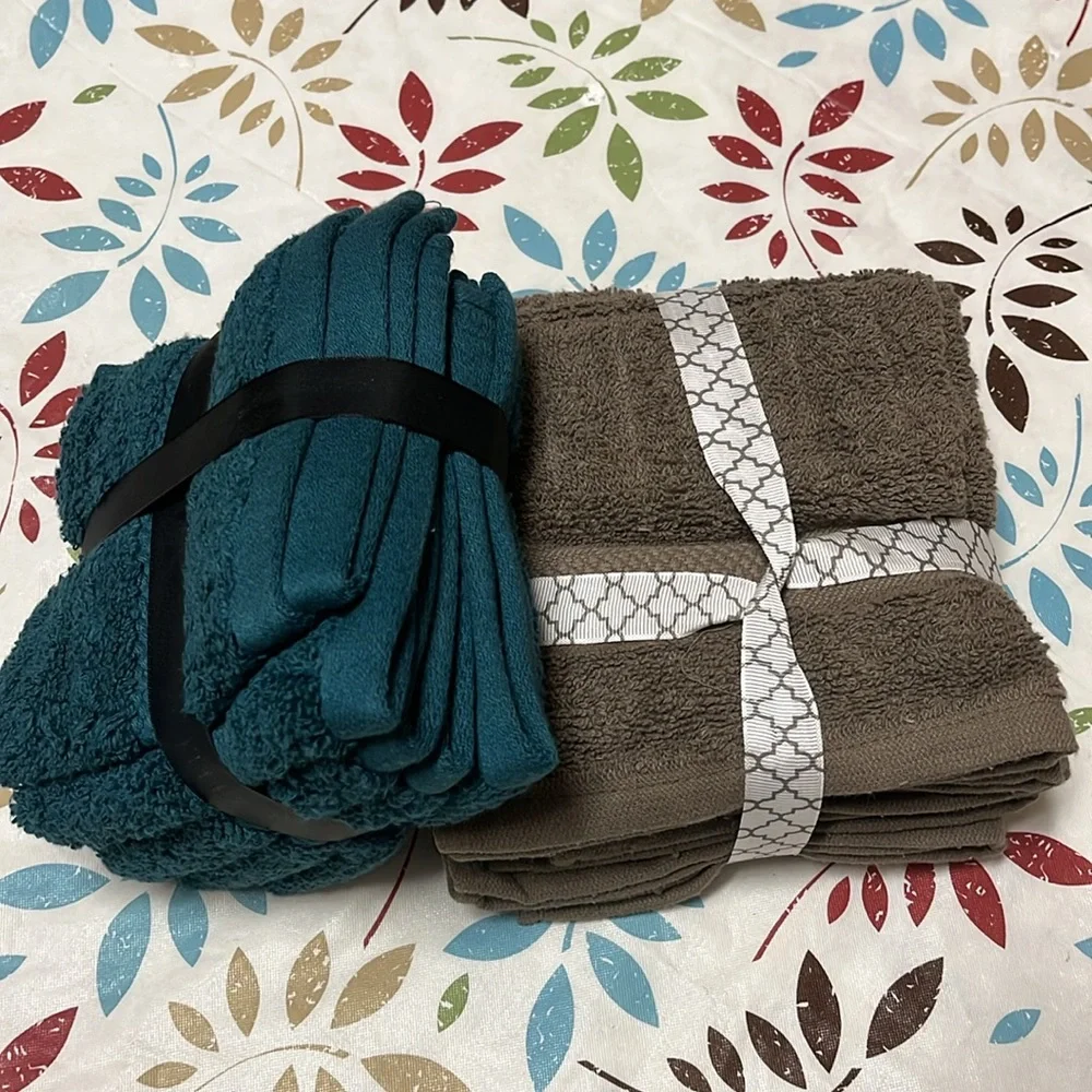 Brand New: Wrapped Plush and Soft, Bath Face Cloths, 5/Pack; 10 Combo Package